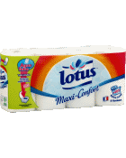 Lotus, Papier toilette maxi confort extra long, le paquet de 8 rouleaux