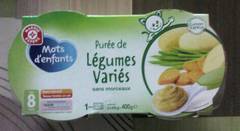 Bols Mots d'Enfants Puree de legumes varies Des 8mois 2x200g