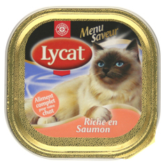 Patee chats menu saveur Lycat Saumon 100g