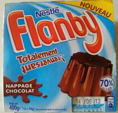 Flans au chocolat nappes sauce au chocolat FLANBY, 4x100g