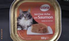 Cora terrine riche en saumon pour chat 100g