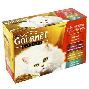 Gourmet Gold chat les noisettes 4 varietes Purina 12x85g