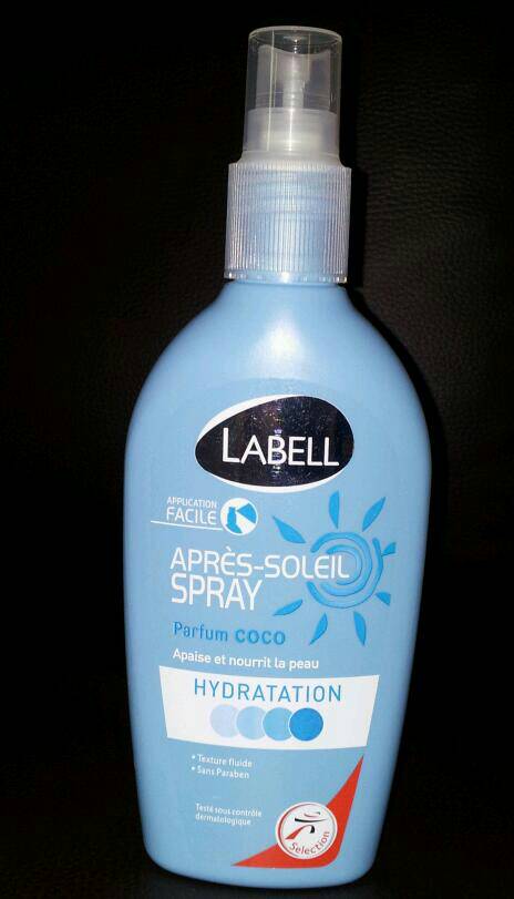 Labell, Apres-soleil spray hydratation parfum coco, le spray de 200ml
