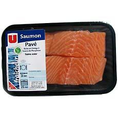 Pave de saumon d'Atlantique avec peau U, 2x140g
