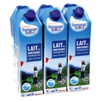 Auchan lait demi-ecreme des montagnes 6x1l