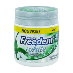Freedent, Chewing-gums menthe verte sans sucres White, la boîte de 84 g