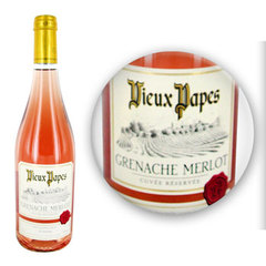 Vin rose Grenache Merlot cuvee reservee VIEUX PAPES, 75cl