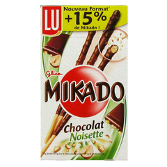 Mikado - Biscuits chocolat au lait & eclats de noisette, le paquet de 80,5g