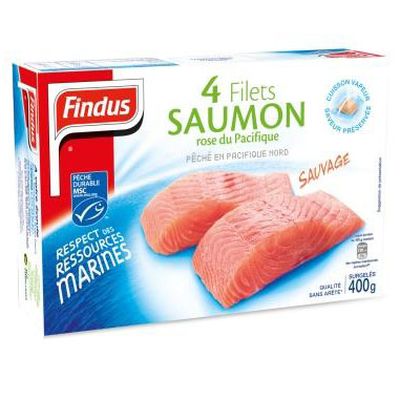 Filets de saumon rose du Pacifique FINDUS, 4x100g