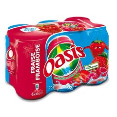 OASIS fraise framboise, 6x33cl
