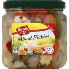 Mixed pickles - fruits et legumes condimentaires au vinaigre, le bocal de 390g