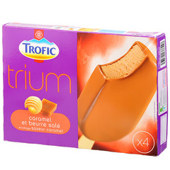 Glace Trofic Trium Caramel beurre sale 4x100ml