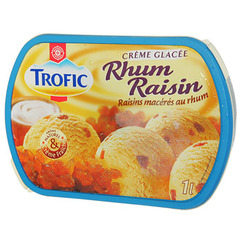 Glace rhum raisin Trofic 1l