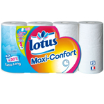Lotus Maxi Confort 8 Rouleaux de Papier Hygiénique - Lot de 3