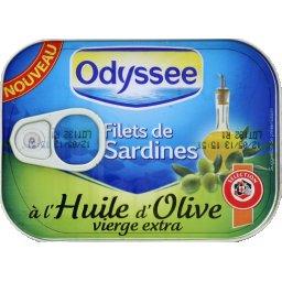 Filets de sardines a l'huile d'olive vierge extra, la boite de 100g