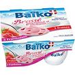 Yaourt au lait entier sucré et à la crème fraise framboise BAIKO, 4 unités, 125g