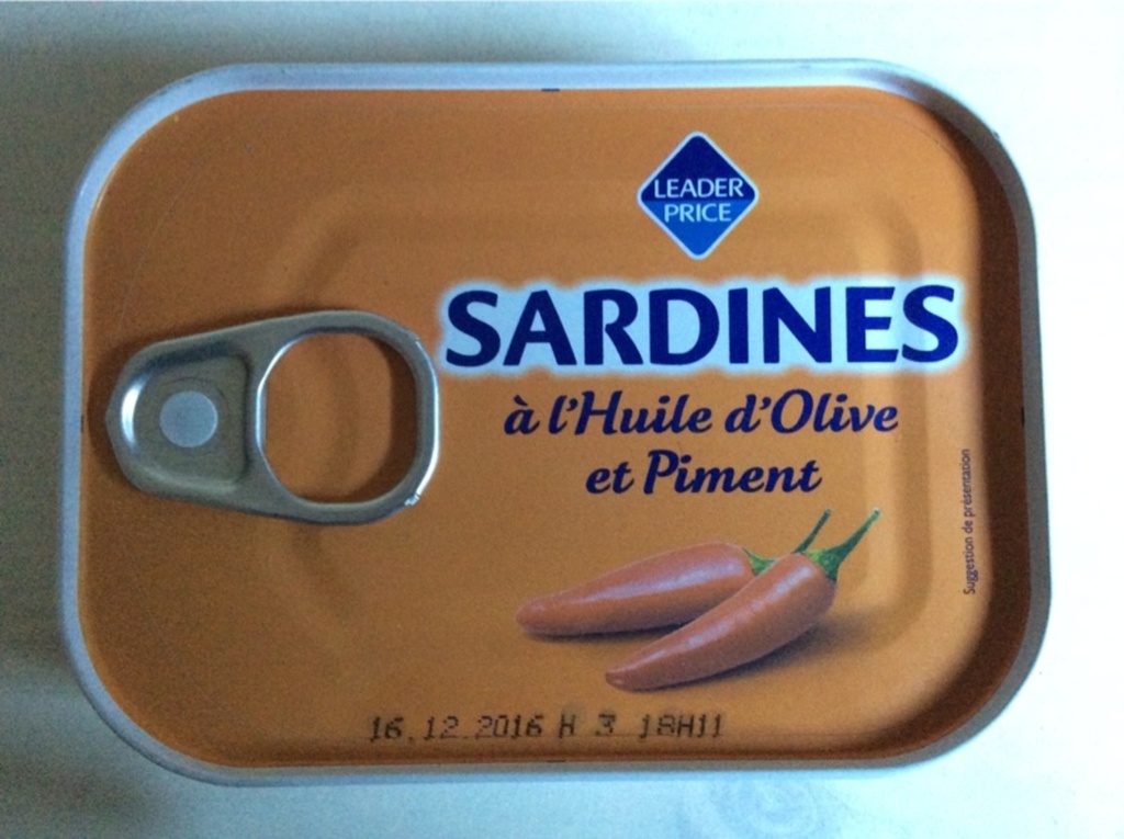Sardines à l'huile d'olive et piment 115g