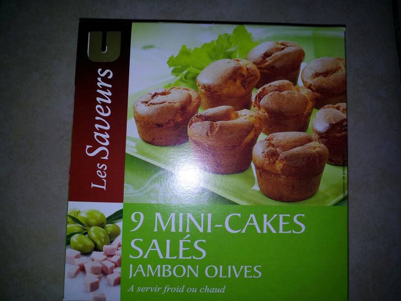 Mini cakes jambon olives U LES SAVEURS, 9 pieces, 108g