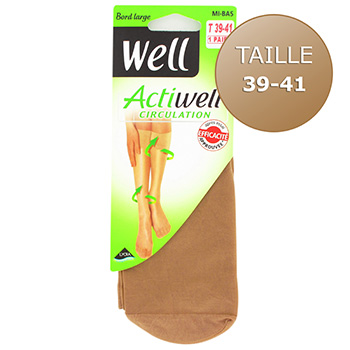 Mi-bas circulation Actiwell WELL, taille 39/41, ibiza