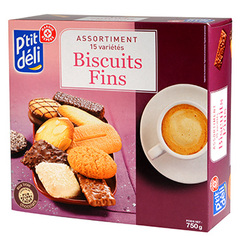 Assortiment biscuits P'tit Deli 15 varietes 750g