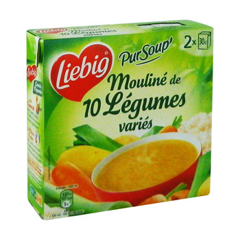 Liebig pursoup mouliné 10 légumes varies briques 2x30cl
