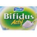 Bifidus actif, laits fermentes au bifidus nature, 12 x 125g