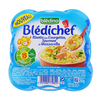 Bledina bledichef risotto de courgettes saumon et mozza 250g des 15 mois