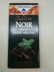 Chocolat noir fourré crème menthe 150g