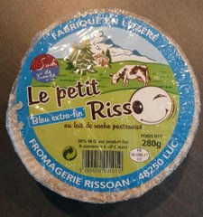 Fromage bleu au lait thermise Le Petit Risso, 30%MG, 280g