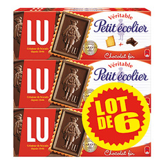 Biscuits Petit Ecolier Lu Chocolat noir 6x150g