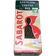 Lentilles vertes bio Sabarot, 500g
