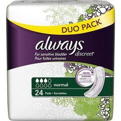 Always discreet serviettes incontinence normal x24 duopack