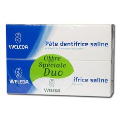 Weleda Duo Pâte dentifrice saline anti tartre 75mlx2 soit 150ml