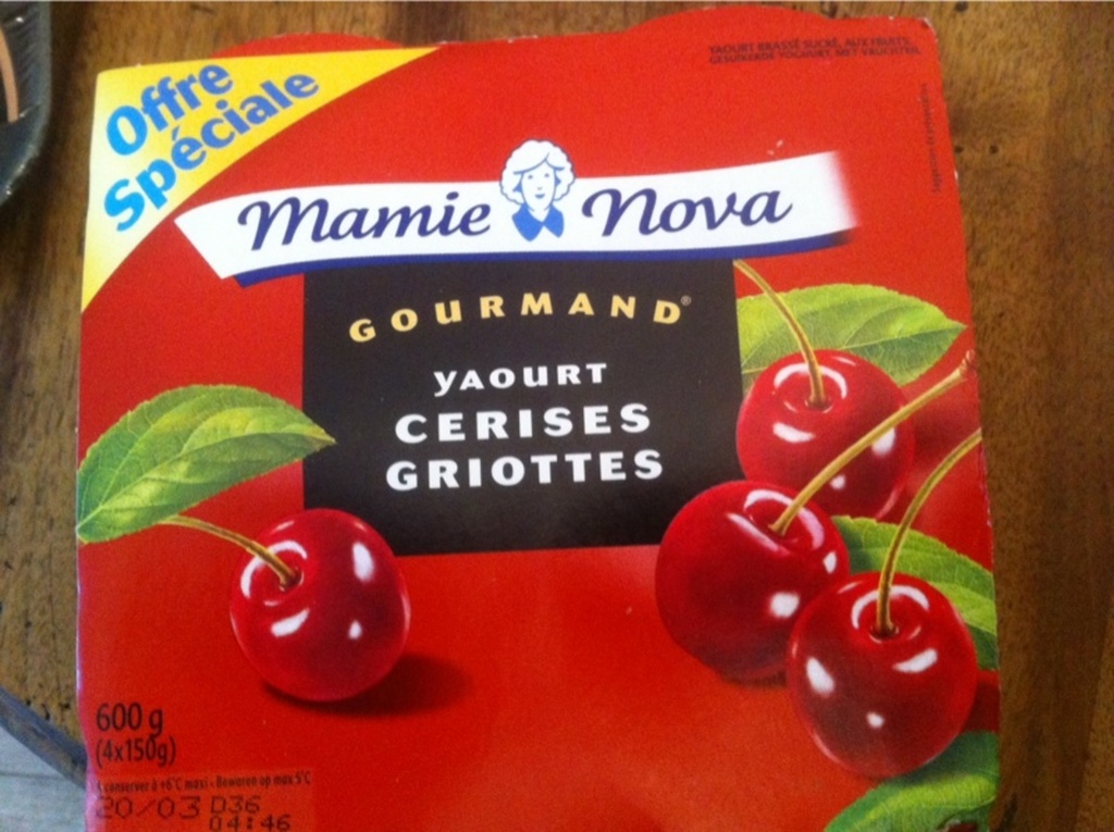 Mamie Nova yaourt gourmand cerise 4x150g 