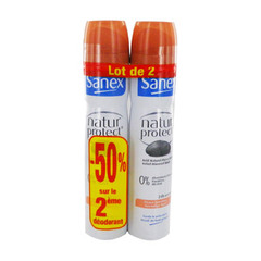 deodorant spray naturprotect peaux sensibles sanex 200mlx2
