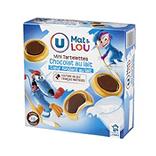 Mini tartelettes chocolat fourrées au lait U MAT & LOU, 225g
