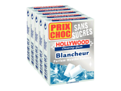 Hollywood blancheur menthe polaire sans sucres pentapack 5x10 dragees