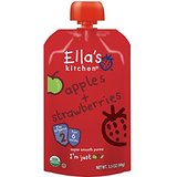 Ella's Kitchen, aliments bio pour bébés, Fraises + Pommes, Plus de 4 Mois, 3,5 oz (99 g)