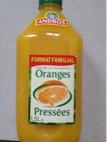 Andros Jus d'orange pur jus La bouteille d'1,5l - 