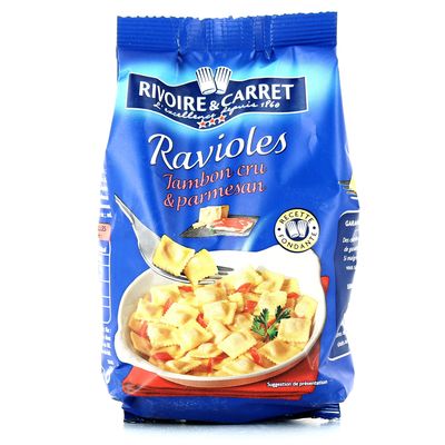 Rivoire & Carret, Ravioles Jambon cru & parmesan, le paquet de 250 g