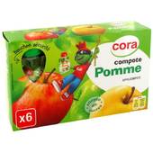 Cora Kido Gourdes De Compote De Pomme Allégée En Sucres 6x90g