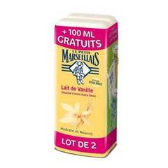 Le Petit Marseillais Gel douche lait de vanille le lot de 2 flacons de 250 ml