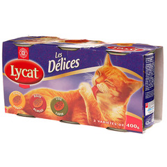 Patee chats les delices Lycat Multi-viandes 3x400g