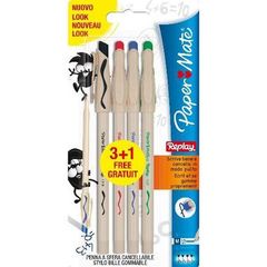 Replay 3 + 1 stylos bille effacables avec gomme