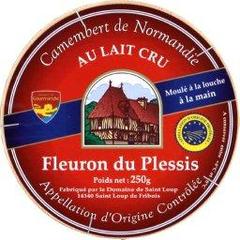 Fleuron du Plessis, Camembert de Normandie AOC au lait cru, la boite de 250g