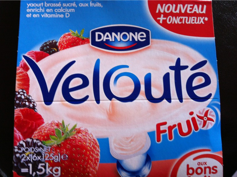Yaourts Velouté Fruix Danone Fruits rouges 12x125g
