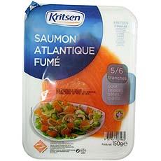 Saumon fume KRITSEN, 5 a 6 tranches, 150g