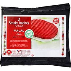 Steaks hachés pur bœuf halal 15% mg