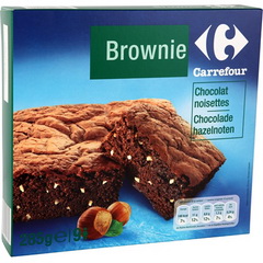 Gateau a partager chocolat noir eclats de noisettes, Brownie