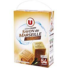 Lessive en poudre au savon de Marseille U, 54 doses, 3,51kg